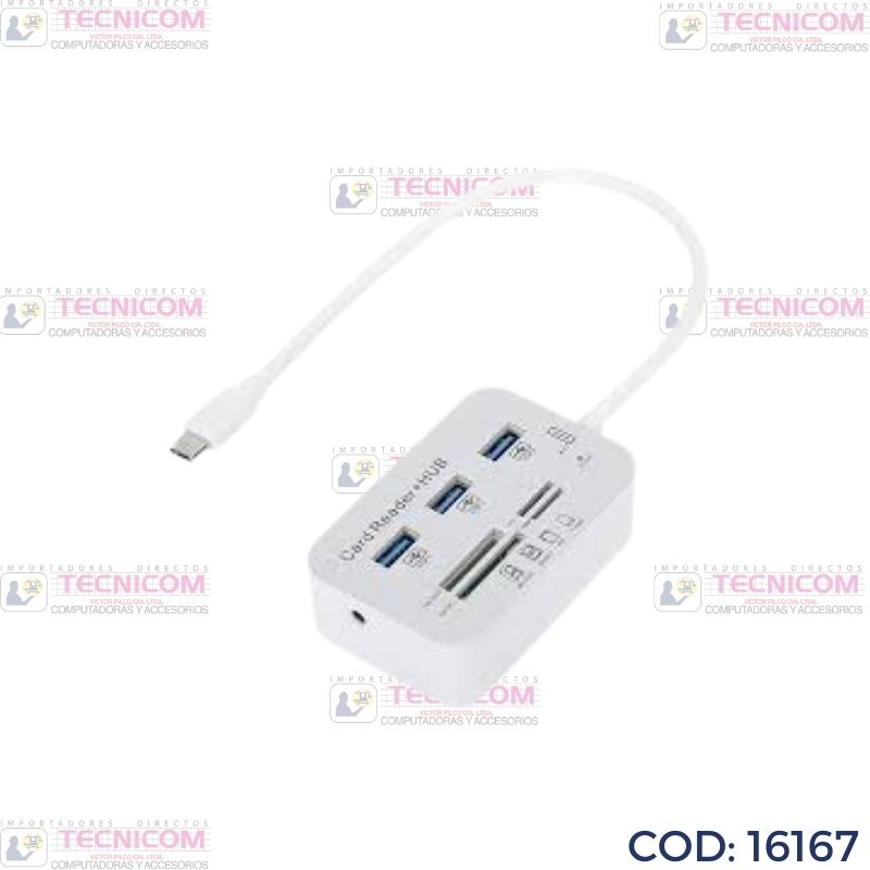 LECTOR DE MEMORIAS + HUB USB 3.0