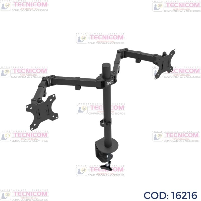 SOPORTE PARA MONITOR KLIP KPM-310 13"a32" DOBLE MONITOR