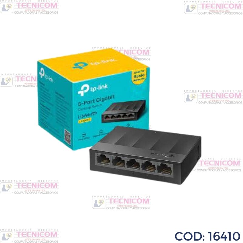 SWITCH TP-LINK 5 PUERTOS LS1005G GIGABIT PLASTICO