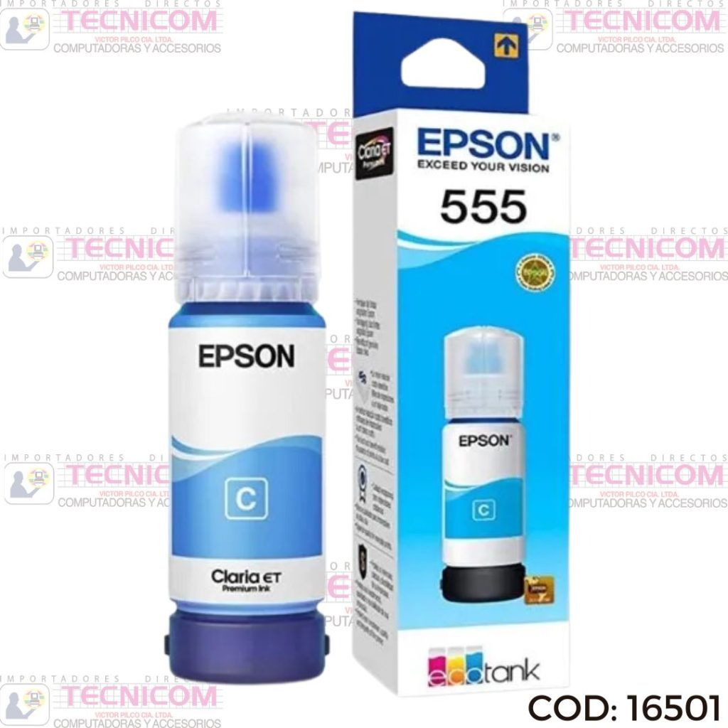 TINTA EPSON CYAN BOTELLA ORIGINAL 70ML T555220