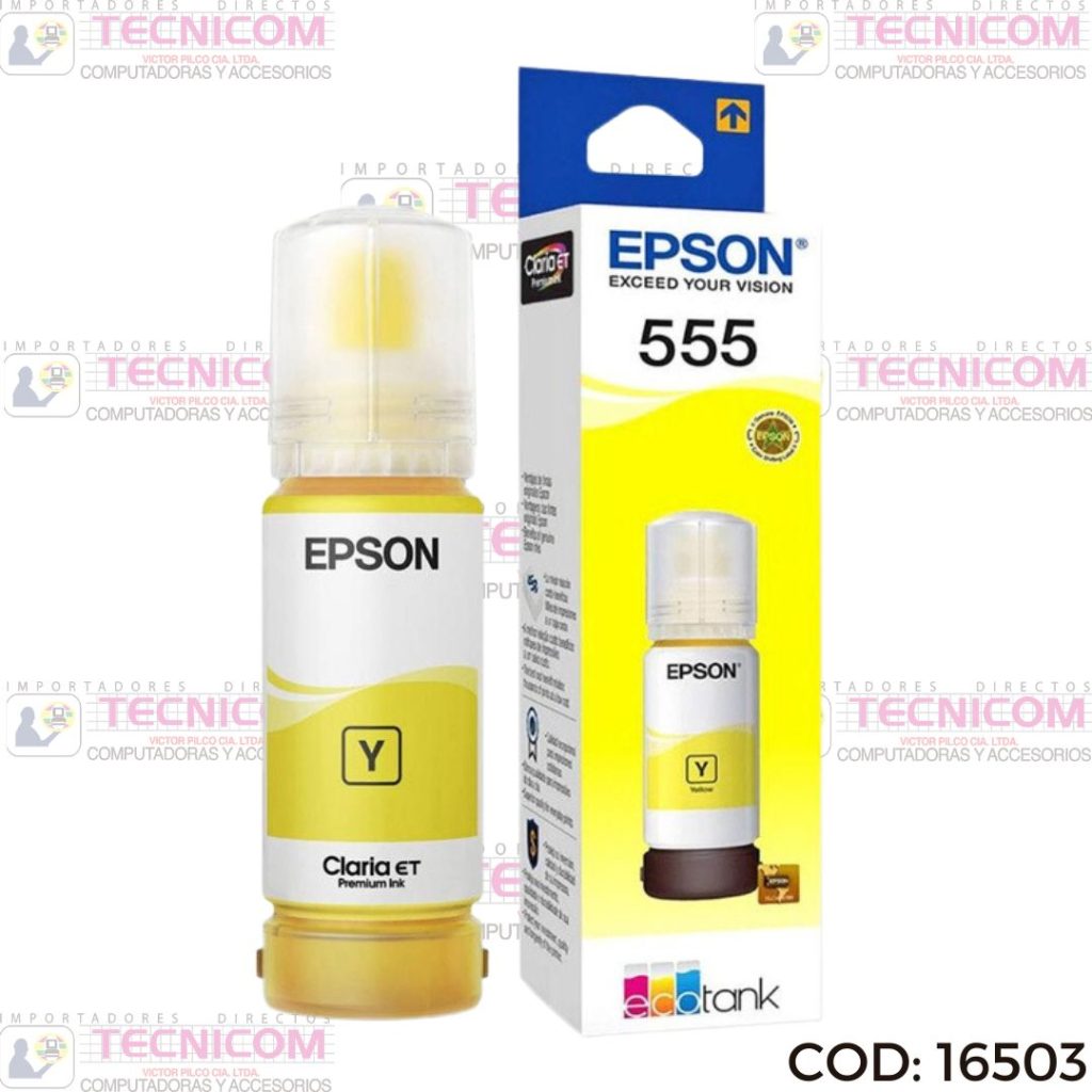 TINTA EPSON YELLOW BOTELLA ORIGINAL 70ML T555420