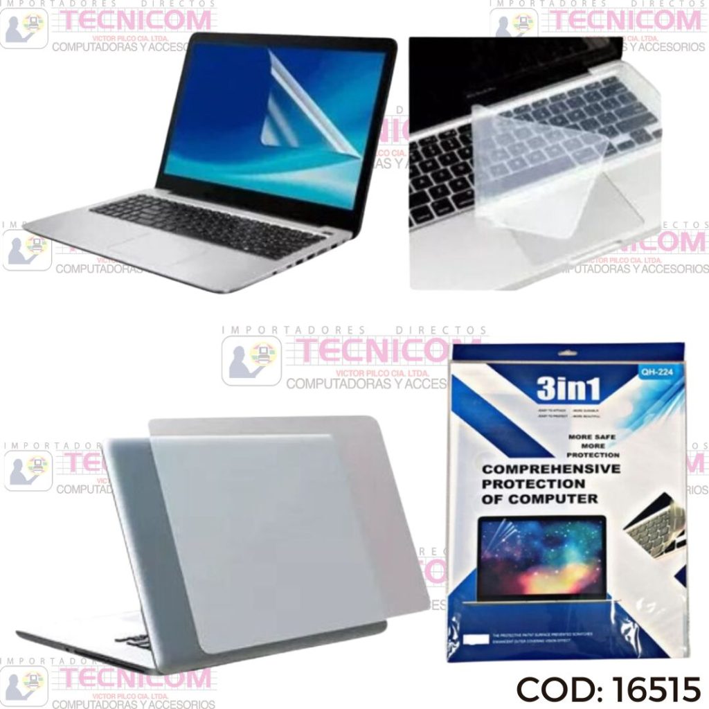 KIT PROTECTOR TECLADO+MICA EXTERNA PARA LAPTOP 14"