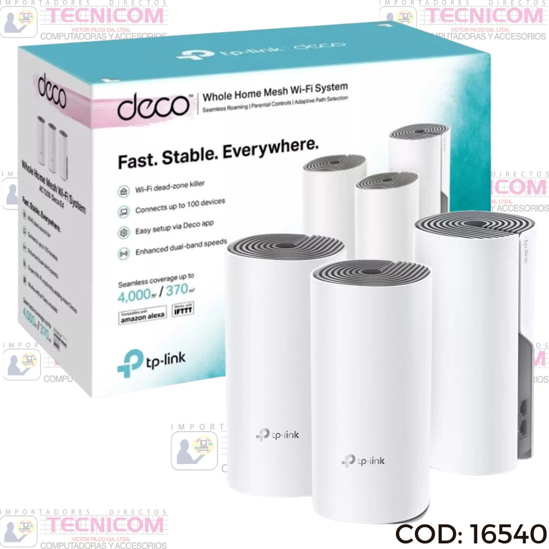 MESH TPLINK DECO E4 AC1200 KIT 3 ROUTER