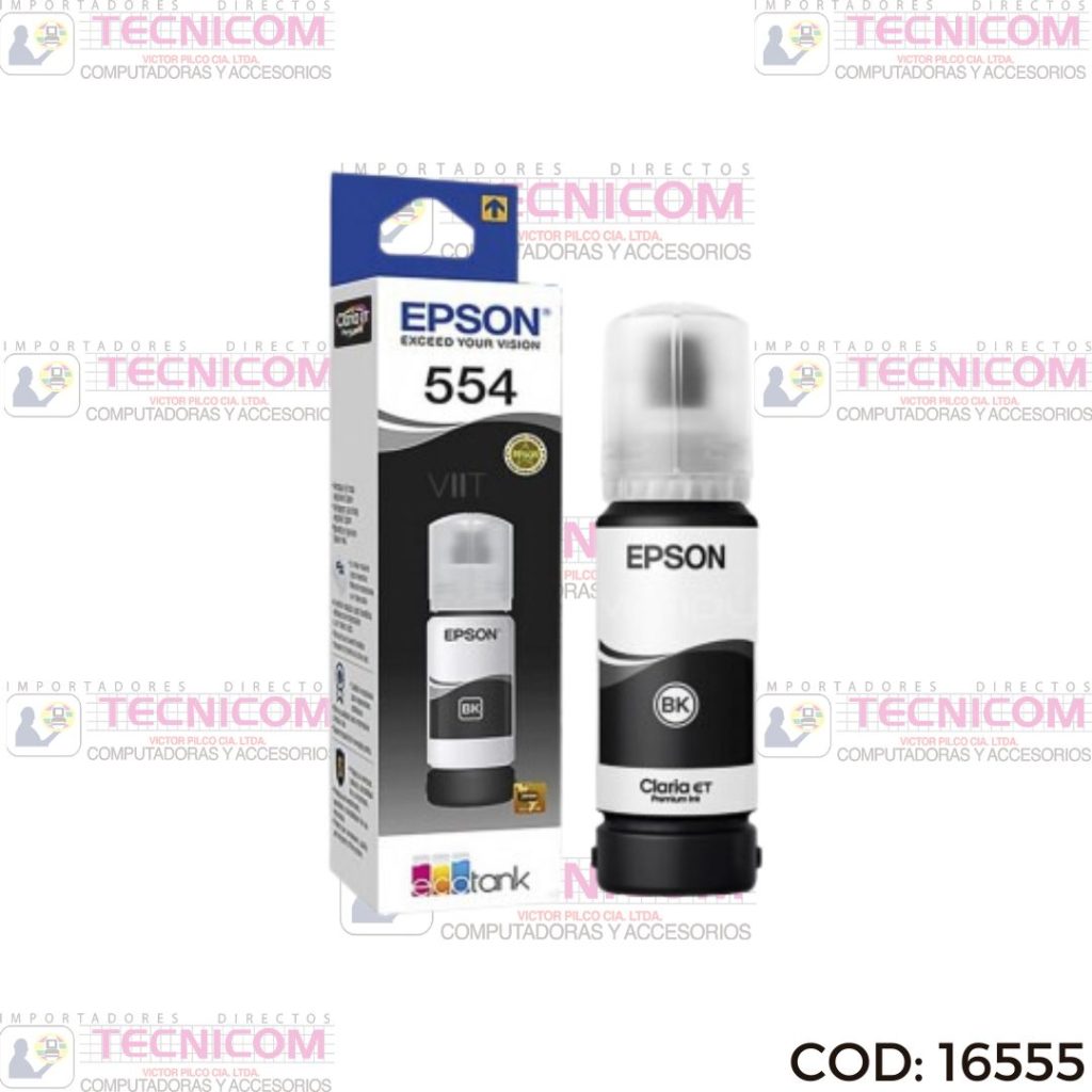 TINTA EPSON BLACK BOTELLA ORIGINAL 70ML T554120 L8180