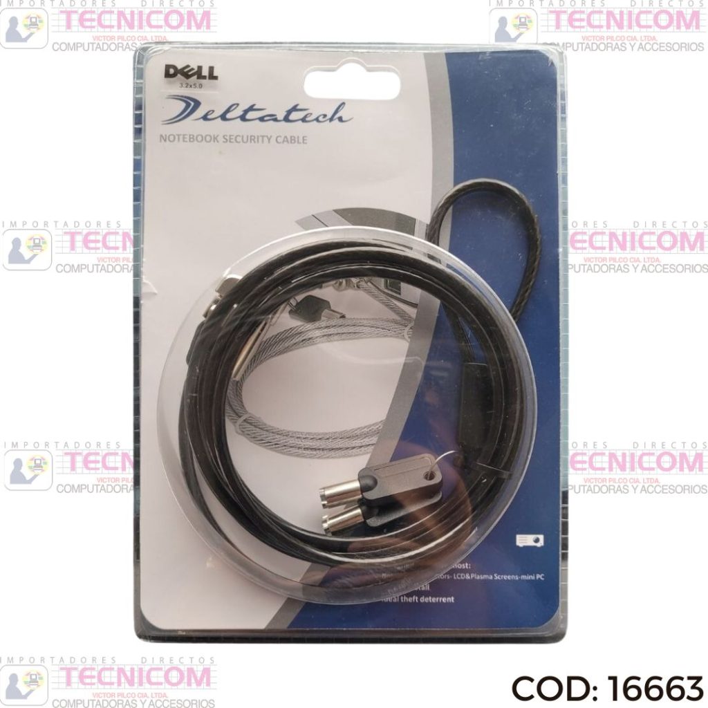 CANDADO PARA LAPTOP DELL RANURA 3.2x4.5mm CON LLAVE