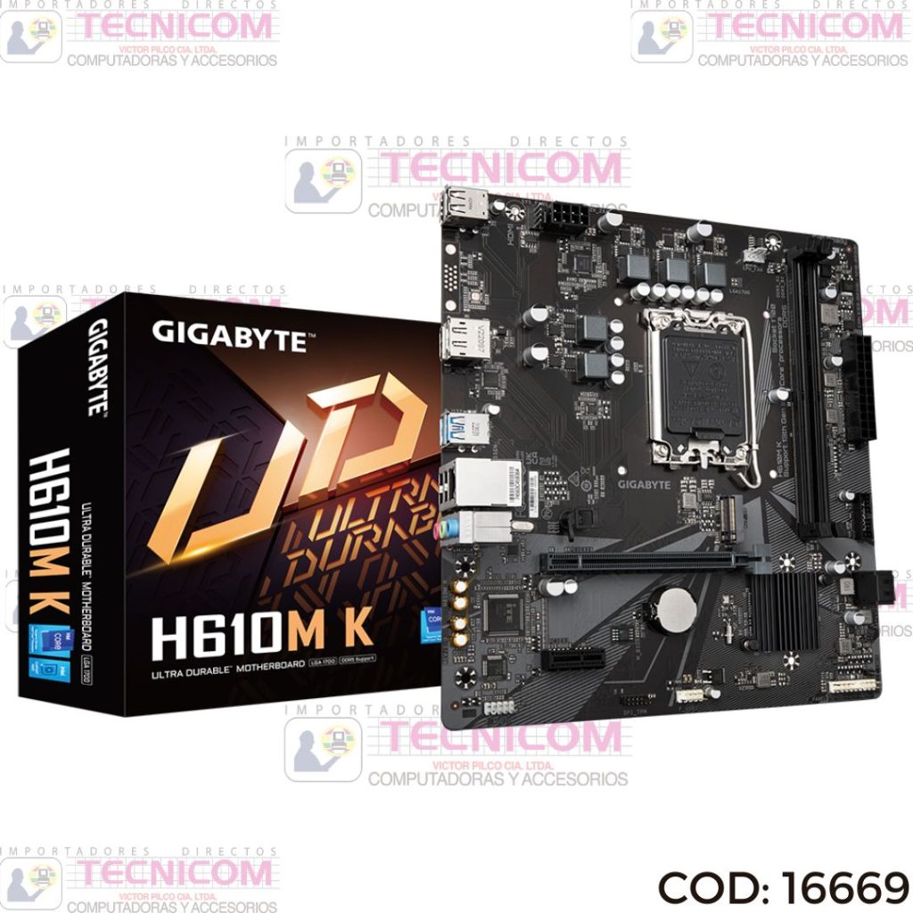 BOARD GIGABYTE H610M-K 12ava Gen LGA1700