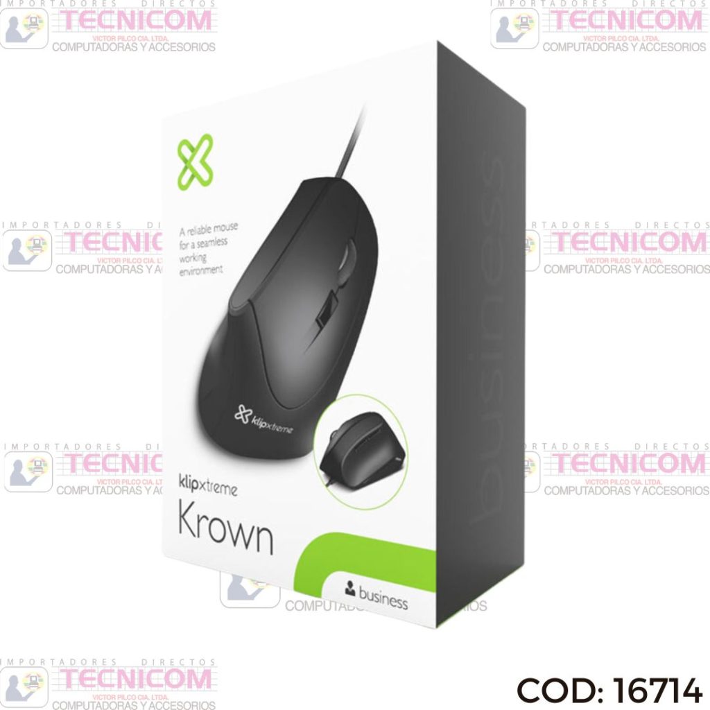 MOUSE ERGONOMICO VERTICAL USB KLIP KMO-506