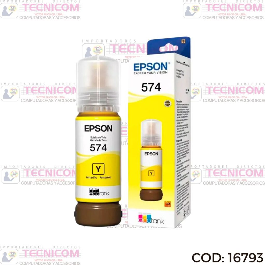 TINTA EPSON YELLOW BOTELLA ORIGINAL 70ML T574420