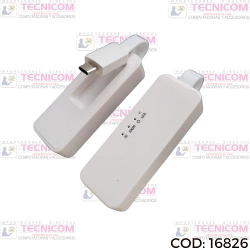 ADAPTADOR USB TIPO C A RJ45 10/100/1000