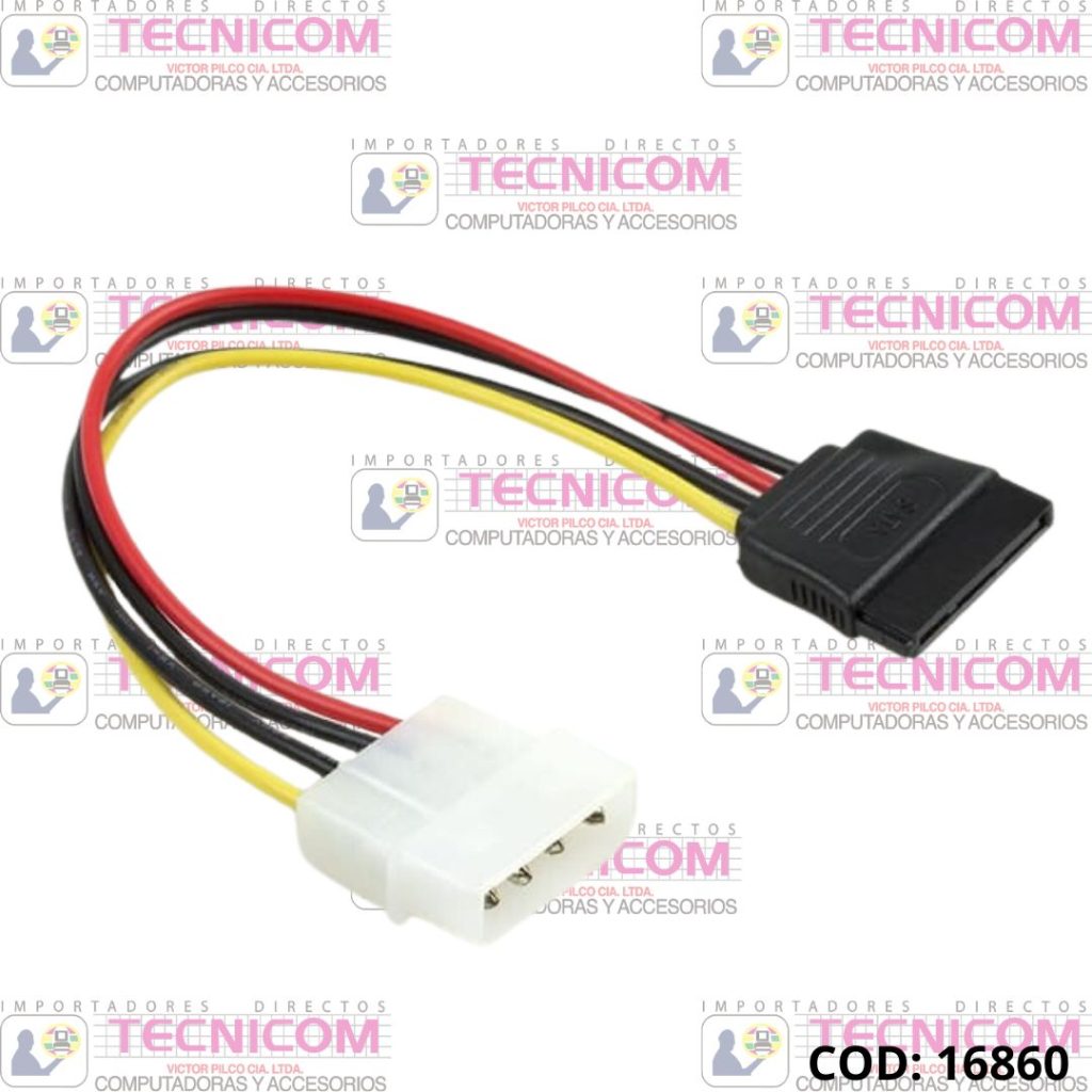 CABLE DE PODER SATA HEMBRA