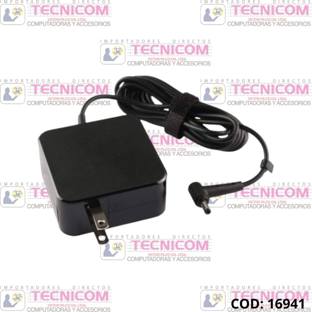 ADAPTADOR DE NOTEBOOK ASUS 19V 2.37A (4.0x1.35) TIPO PARED