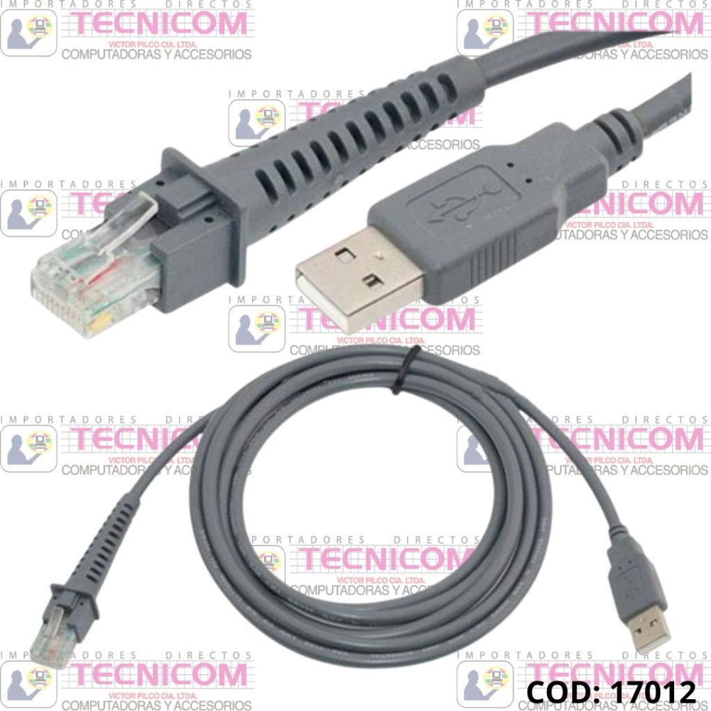 CABLE USB PARA LECTOR DE CODIGO DE BARRAS 2MTS