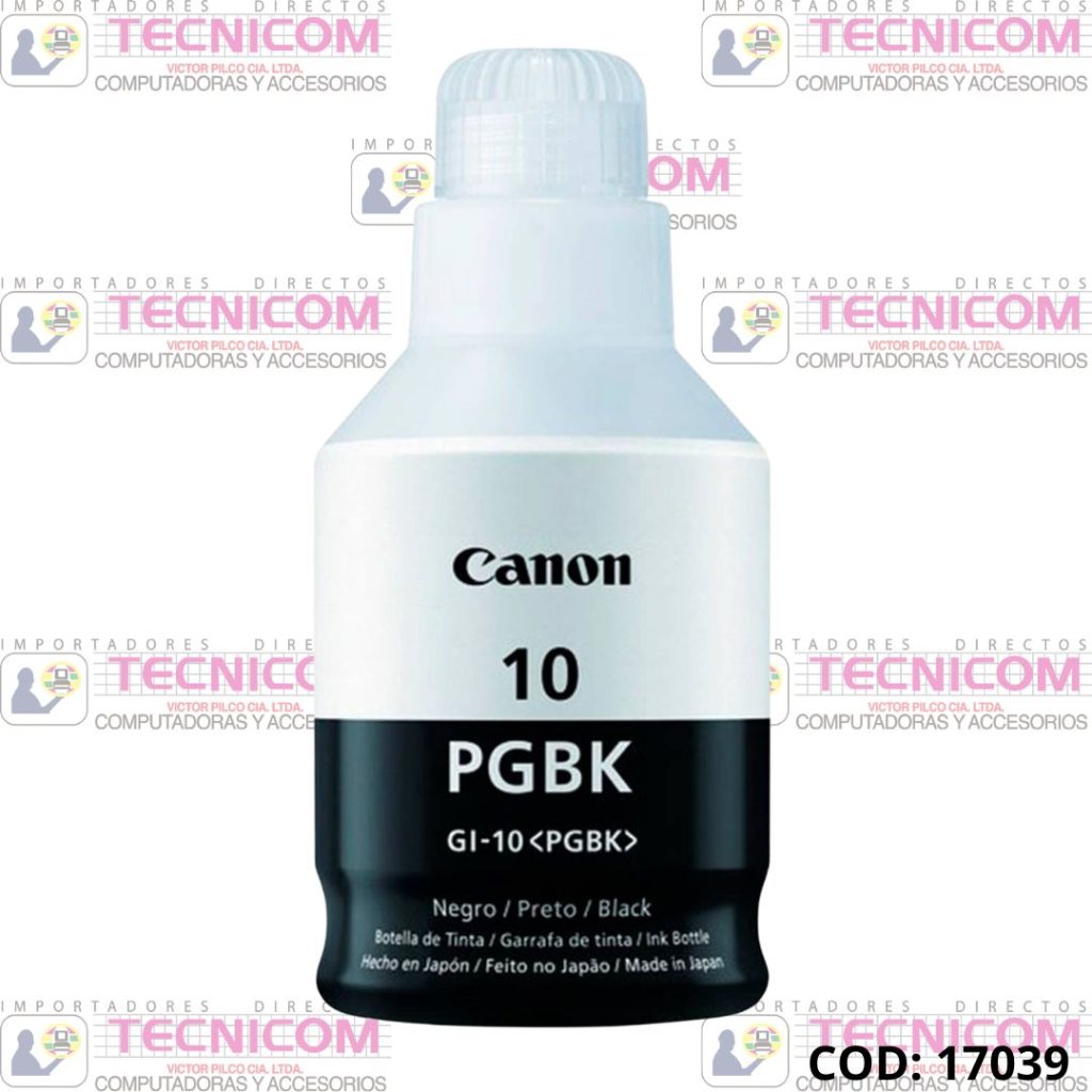 TINTA CANON 10BK BLACK  BOTELLA ORIGINAL GM210/G6010