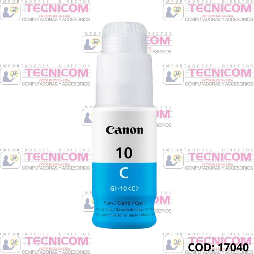 TINTA CANON 10C CYAN  BOTELLA ORIGINAL GM210/G6010