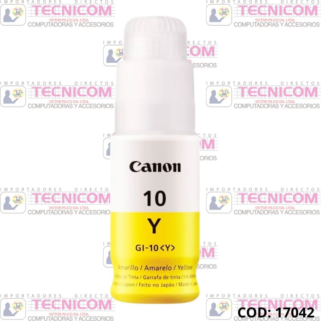 TINTA CANON 10Y YELLOW  BOTELLA ORIGINAL GM210/G6010