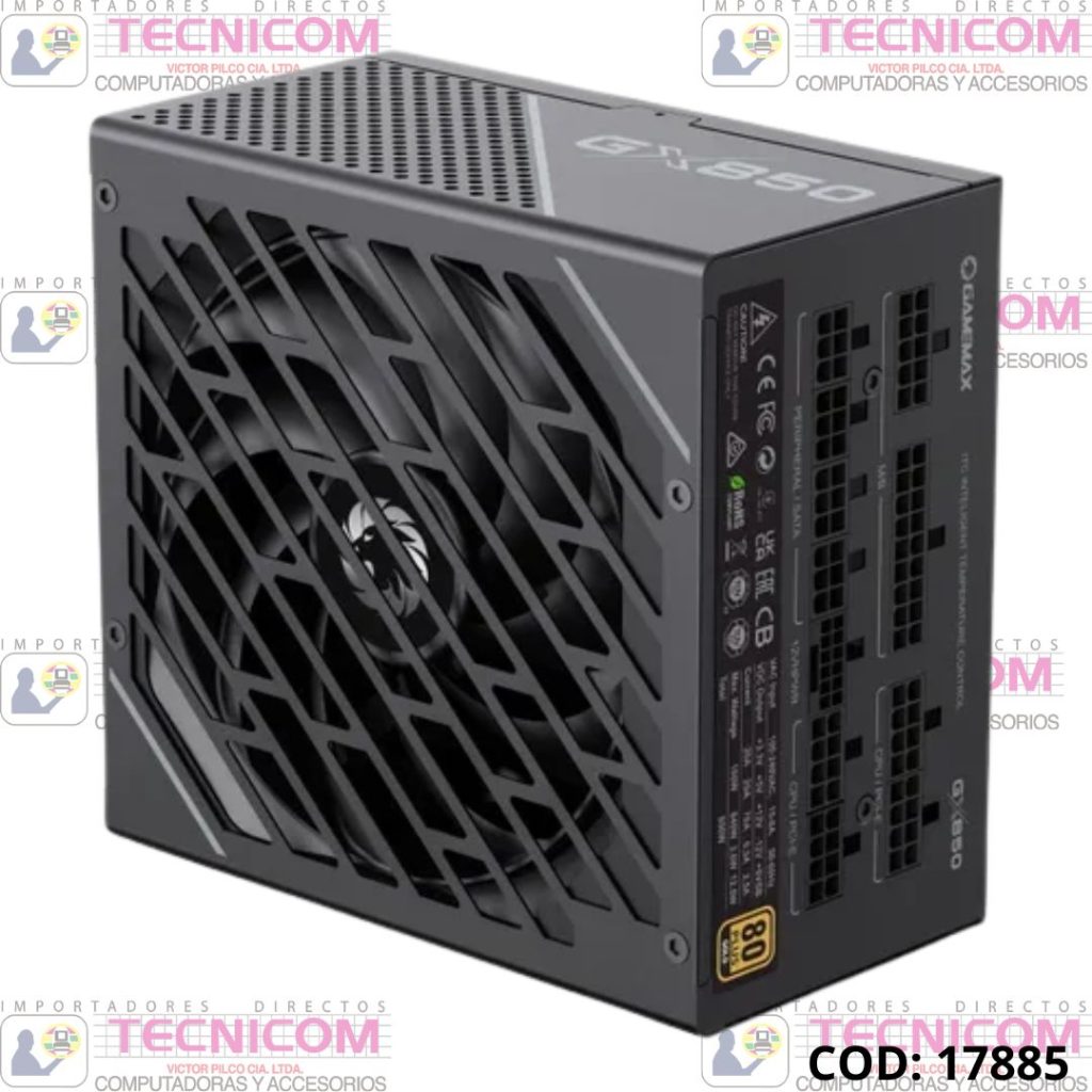 FUENTE DE PODER 850W GAMEMAX GX-850 80PlusGOLD MODULAR