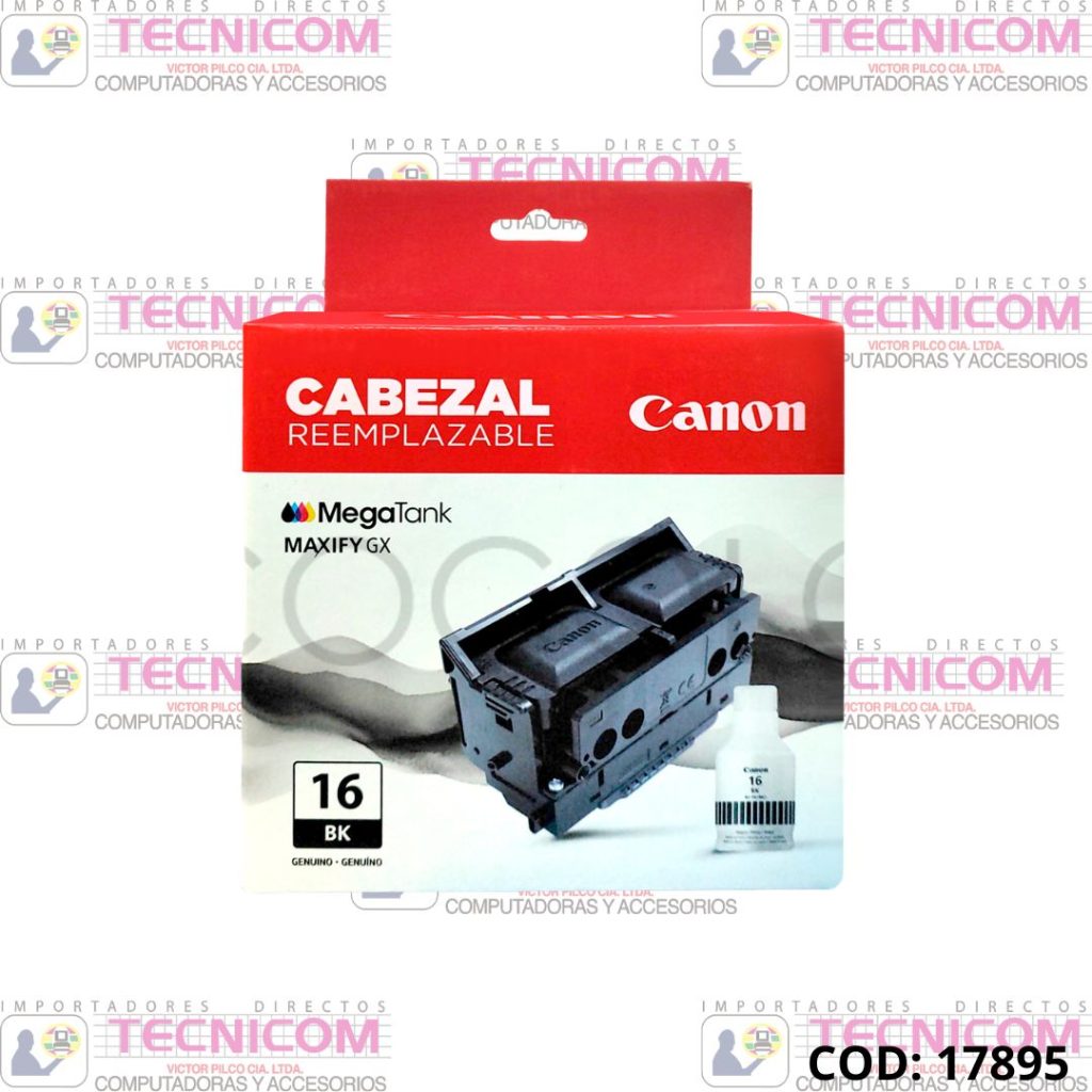 KIT CABEZAL CANON MAXIFY GX6010/GX7010 + TINTA NEGRA 16BK