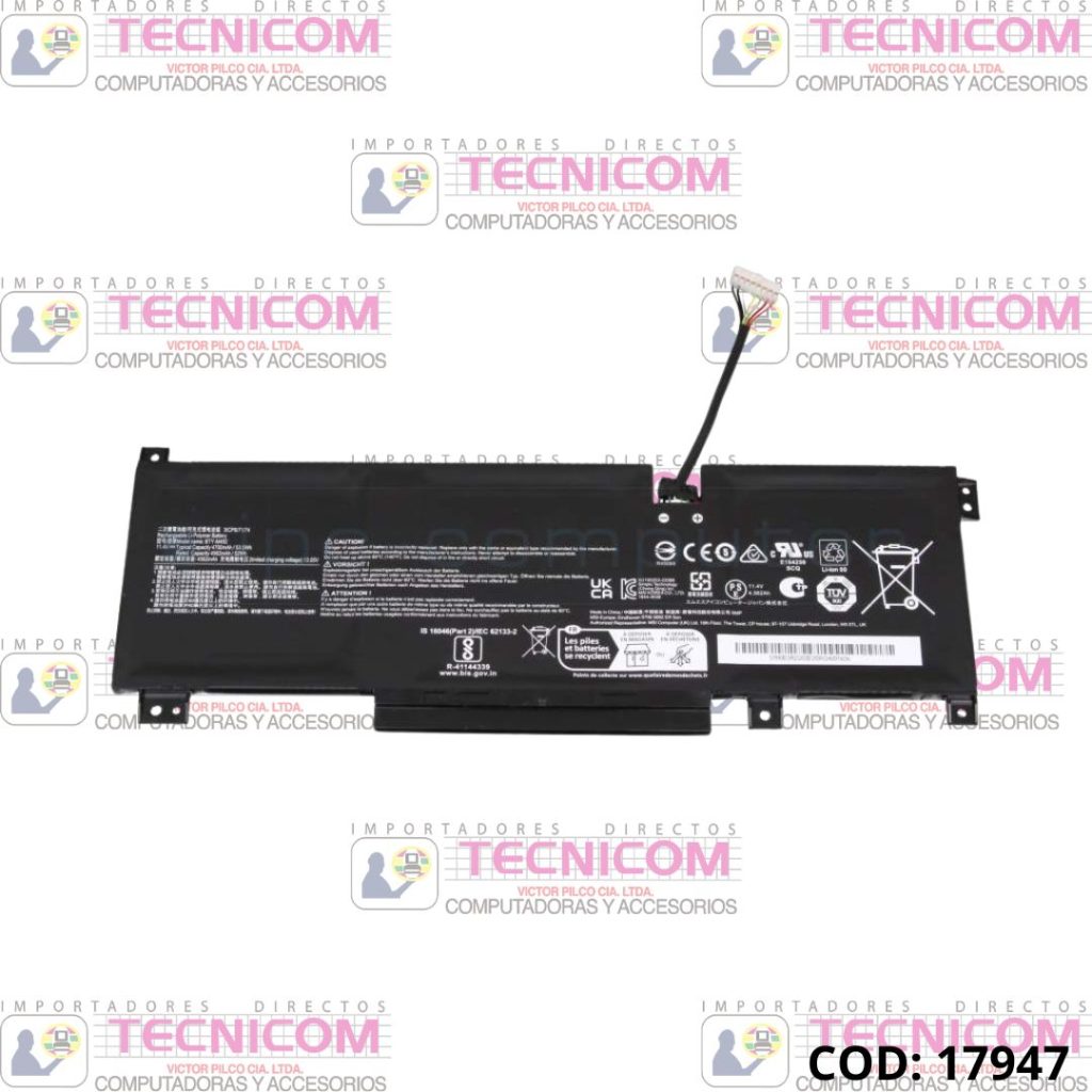 BATERIA PARA NOTEBOOK MSI BTY-M492 CONECTOR BLANCO