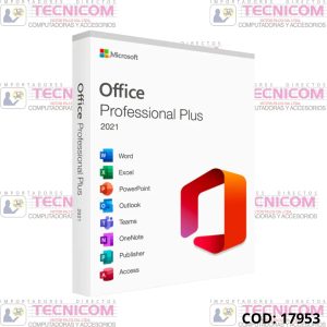 SOFTWARE OFFICE 2021 PRO PLUS TJA. ACTIVACION