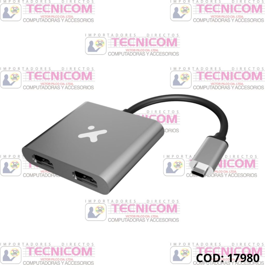 ADAPTADOR USB TIPO C A HDMI DUAL